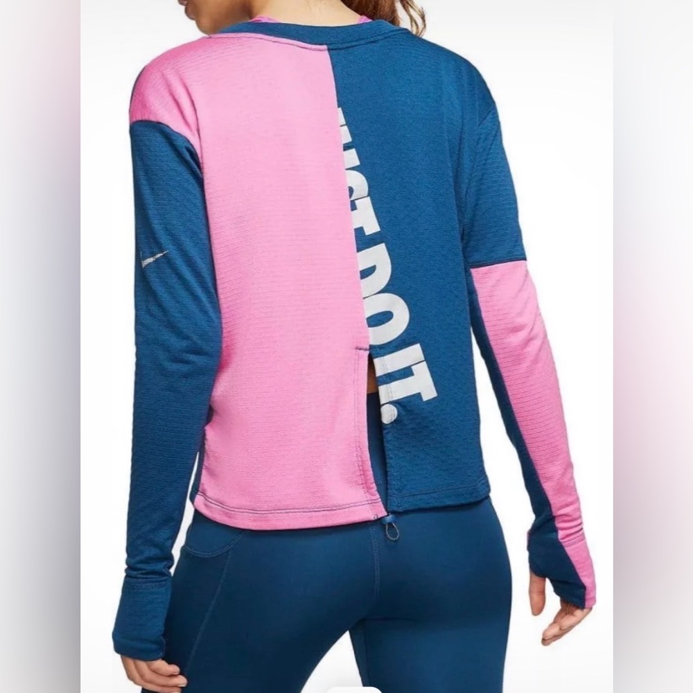 Nike Therma Sphere Icon Clash Running Top Teal/ Pink
